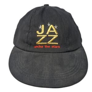 Jazz Under The Stars Slideback Baseball Cap Black One Size Adjustable Sportcap